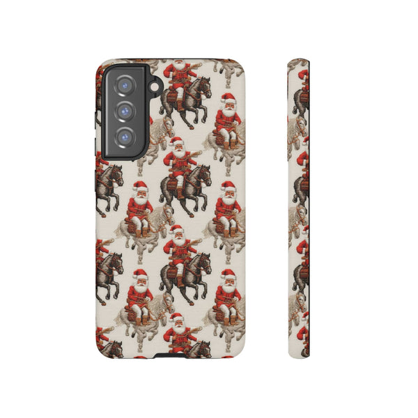 Cowboy Santa Embroidery Phone Case for iPhone, Samsung, Pixel