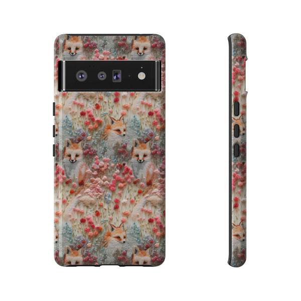 Cottagecore Fox 3D Aesthetic Phone Case for iPhone, Samsung, Pixel