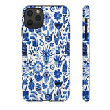 Blue State of Life Phone Case - Trendy Navy Blue Collage Protective Phone Cover for iPhone, Samsung, Pixel