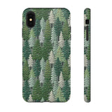 Christmas Forest 3D Aesthetic Phone Case for iPhone, Samsung, Pixel iPhone XS MAX / Matte