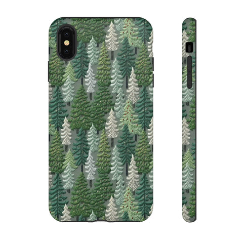 Christmas Forest 3D Aesthetic Phone Case for iPhone, Samsung, Pixel