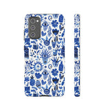 Blue State of Life Phone Case - Trendy Navy Blue Collage Protective Phone Cover for iPhone, Samsung, Pixel