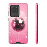 Disco Ball Phone Case - Pink Trendy Retro Mirror Ball Protective Phone Cover for iPhone, Samsung, Pixel