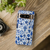 Blue State of Life Phone Case - Trendy Navy Blue Collage Protective Phone Cover for iPhone, Samsung, Pixel