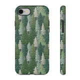 Christmas Forest 3D Aesthetic Phone Case for iPhone, Samsung, Pixel iPhone 8 / Glossy