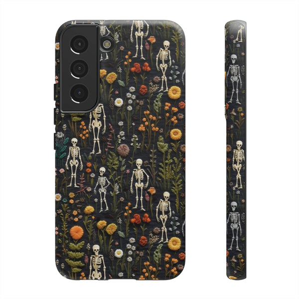 Mini Skeletons in Mystique Garden 3D Phone Case for iPhone, Samsung, Pixel