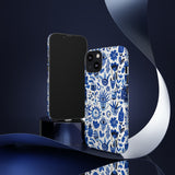 Blue State of Life Phone Case - Trendy Navy Blue Collage Protective Phone Cover for iPhone, Samsung, Pixel