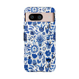 Blue State of Life Phone Case - Trendy Navy Blue Collage Protective Phone Cover for iPhone, Samsung, Pixel