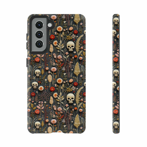 Magical Skull Garden Aesthetic 3D Phone Case for iPhone, Samsung, Pixel