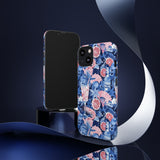 Beachy Blue Collage Phone Case - Trendy Navy Blue and Pink Aesthetic Protective Phone Cover for iPhone, Samsung, Pixel