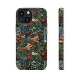 Botanical Fox Aesthetic Phone Case for iPhone, Samsung, Pixel iPhone 13 Mini / Matte