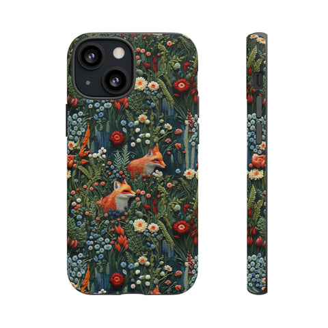 Botanical Fox Aesthetic Phone Case for iPhone, Samsung, Pixel