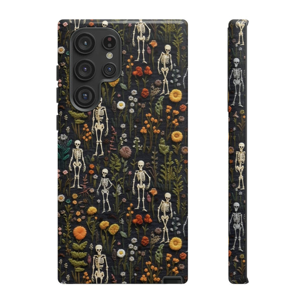 Mini Skeletons in Mystique Garden 3D Phone Case for iPhone, Samsung, Pixel