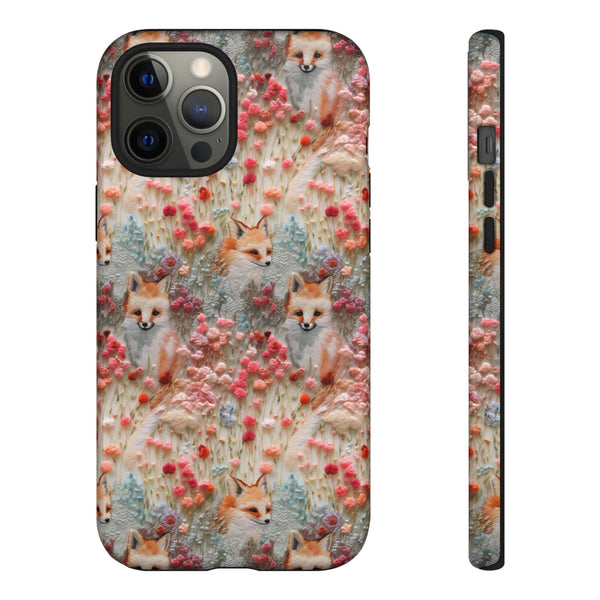 Cottagecore Fox 3D Aesthetic Phone Case for iPhone, Samsung, Pixel