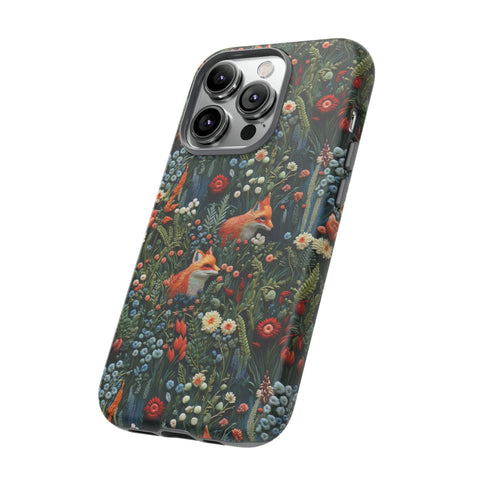 Botanical Fox Aesthetic Phone Case for iPhone, Samsung, Pixel