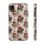 Cowboy Santa Embroidery Phone Case for iPhone, Samsung, Pixel iPhone XR / Matte