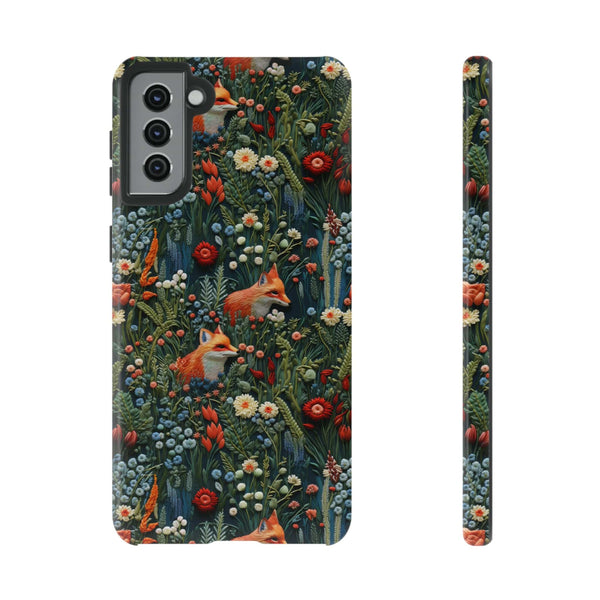 Botanical Fox Aesthetic Phone Case for iPhone, Samsung, Pixel