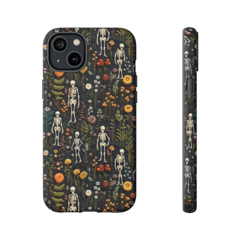 Mini Skeletons in Mystique Garden 3D Phone Case for iPhone, Samsung, Pixel