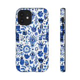 Blue State of Life Phone Case - Trendy Navy Blue Collage Protective Phone Cover for iPhone, Samsung, Pixel