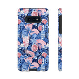 Beachy Blue Collage Phone Case - Trendy Navy Blue and Pink Aesthetic Protective Phone Cover for iPhone, Samsung, Pixel