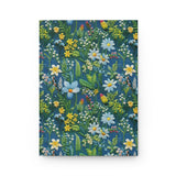 Lagoon Meadow Wildflower Journal - Hardcover Blank Lined Notebook