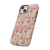 Pink Christmas Trees 3D Embroidery Phone Case for iPhone, Samsung, Pixel