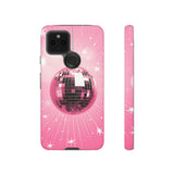 Disco Ball Phone Case - Pink Trendy Retro Mirror Ball Protective Phone Cover for iPhone, Samsung, Pixel