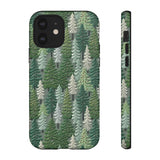 Christmas Forest 3D Aesthetic Phone Case for iPhone, Samsung, Pixel iPhone 12 / Matte