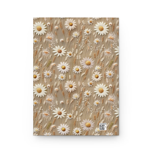 Wildflower Meadow Daisy Journal - Hardcover Blank Lined Notebook