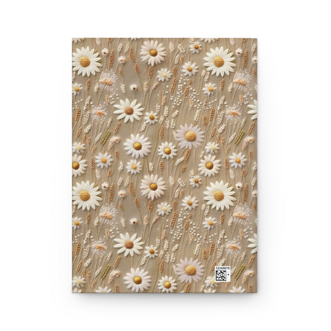 Wildflower Meadow Daisy Journal - Hardcover Blank Lined Notebook
