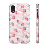 Dreamy Strawberry Cloud Phone Case - Pretty Pink Sky Protective Phone Cover for iPhone, Samsung, Pixel