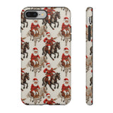 Cowboy Santa Embroidery Phone Case for iPhone, Samsung, Pixel iPhone 8 Plus / Glossy