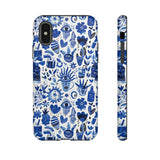 Blue State of Life Phone Case - Trendy Navy Blue Collage Protective Phone Cover for iPhone, Samsung, Pixel