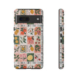 Fruit Stamps Collage Phone Case - Trendy Stickers Aesthetic Protective Phone Cover for iPhone, Samsung, Pixel