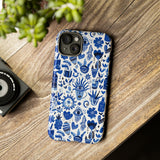 Blue State of Life Phone Case - Trendy Navy Blue Collage Protective Phone Cover for iPhone, Samsung, Pixel