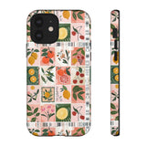 Fruit Stamps Collage Phone Case - Trendy Stickers Aesthetic Protective Phone Cover for iPhone, Samsung, Pixel