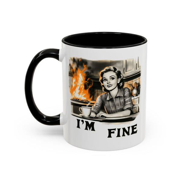 "I'm Fine" Retro Art Mug - Nostalgic Charm & Classic Humor Gift