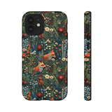 Botanical Fox Aesthetic Phone Case for iPhone, Samsung, Pixel iPhone 12 Mini / Glossy