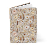 Boho Wildflowers and Daisies Journal - Hardcover Blank Lined Notebook