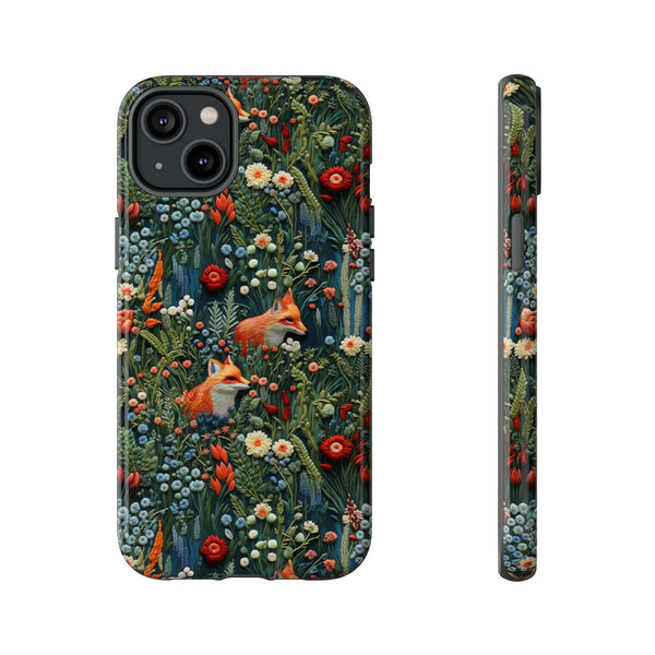 Botanical Fox Aesthetic Phone Case for iPhone, Samsung, Pixel