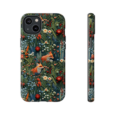 Botanical Fox Aesthetic Phone Case for iPhone, Samsung, Pixel