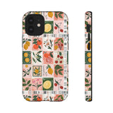 Fruit Stamps Collage Phone Case - Trendy Stickers Aesthetic Protective Phone Cover for iPhone, Samsung, Pixel
