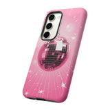 Disco Ball Phone Case - Pink Trendy Retro Mirror Ball Protective Phone Cover for iPhone, Samsung, Pixel