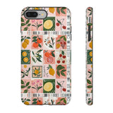 Fruit Stamps Collage Phone Case - Trendy Stickers Aesthetic Protective Phone Cover for iPhone, Samsung, Pixel