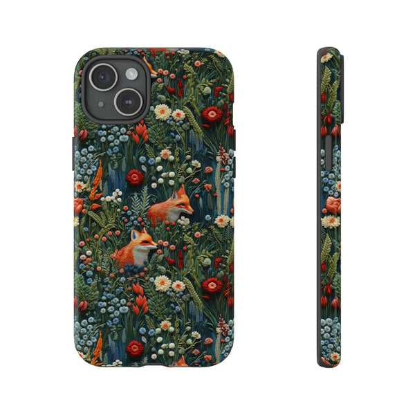 Botanical Fox Aesthetic Phone Case for iPhone, Samsung, Pixel