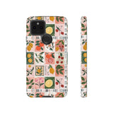 Fruit Stamps Collage Phone Case - Trendy Stickers Aesthetic Protective Phone Cover for iPhone, Samsung, Pixel