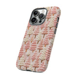 Pink Christmas Trees 3D Embroidery Phone Case for iPhone, Samsung, Pixel