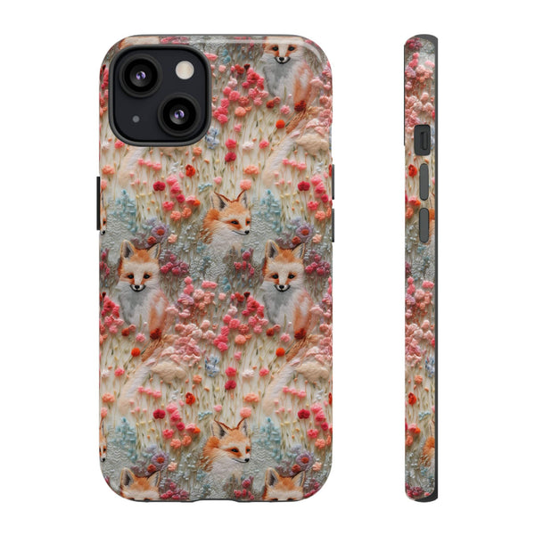 Cottagecore Fox 3D Aesthetic Phone Case for iPhone, Samsung, Pixel