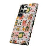 Fruit Stamps Collage Phone Case - Trendy Stickers Aesthetic Protective Phone Cover for iPhone, Samsung, Pixel