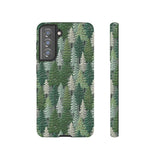 Christmas Forest 3D Aesthetic Phone Case for iPhone, Samsung, Pixel Samsung Galaxy S21 FE / Glossy